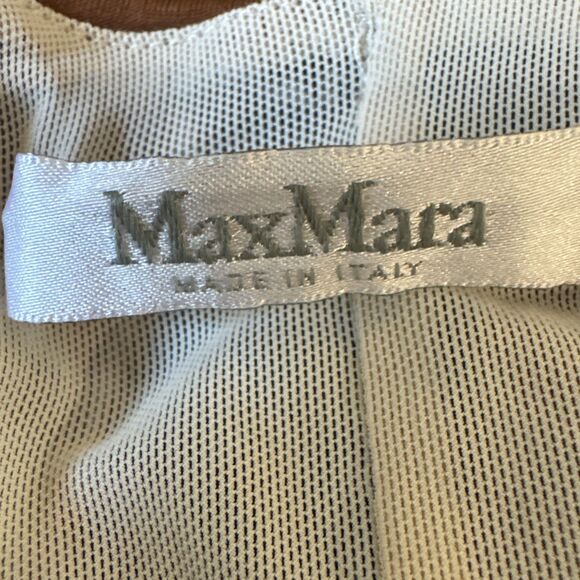 Max Mara Size M Floral Animal Print Faux Wrap Knee-Length Dress Stretchy Belted - Picture 3 of 13